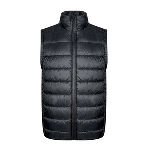 Chaleco Acolchado Negro para Hombre, con Cuello Alto, Cierre Completo, Sin Mangas, para Ropa Casual de Invierno y Actividades al Aire Libre, Venta al Por Mayor - Product Image 2