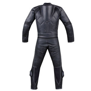 Combinaison de moto pour homme tendance, de haute qualité, en cuir, coupe-vent, veste et pantalon de motard, couleurs personnalisées - Product Image 6