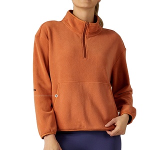 XW-DSL675 Otoño Invierno, el Más Vendido, Ligero, Talla Grande, Cuello Alto, Media Cremallera, Cordón Ajustable, Ajustado, Holgado, Transpirable, de Spandex para Yoga - Product Image 4