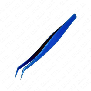 Custom Logo 5 Inch Stainless Steel Eyelash Extension Tweezers Precision Tip Professional Lash Application <b>Tool</b> - Product Image 5