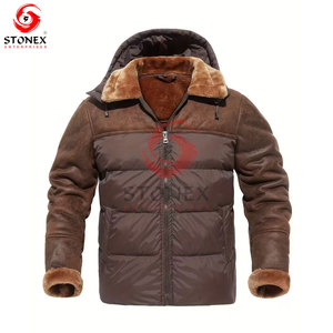 Chaqueta Acolchada con Capucha para Hombre, Relleno de Algodón, Ligera, para Invierno, Senderismo, Viajes, Casual, con Cierre de Cremallera - Product Image 3