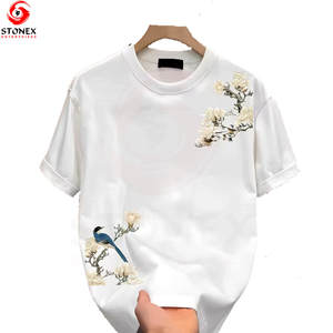 Camisetas de Manga Corta con Cuello Redondo, Holgadas, Ecológicas, para Mujer, Estampadas, Casuales, con Logotipo Personalizado - Product Image 1