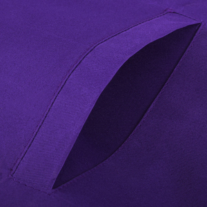 Tablier de Maître Maçon de Loge Bleue - Ruban Violet avec Broderie Machine et Pompons - Product Image 5