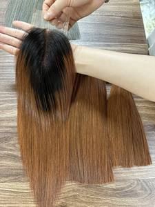 2024 Ombre Bonestraight Raw Vietnamese Human Hair Training Heads for Black Women Female Model 1 - Product Image 5