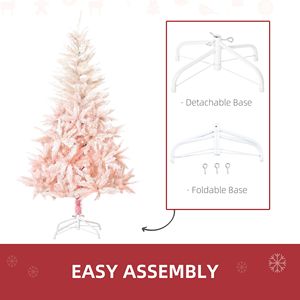 5ft rosa matita albero di natale con rami 450 Base staccabile per la casa festa decorazioni - Product Image 5