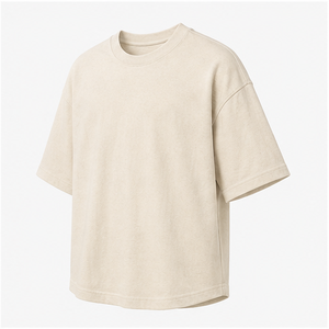 Camiseta de Manga Corta Extra Grande para Hombre, Estilo Boxy, de Algodón y Cáñamo Natural, Personalizada, MTS-OVR-0047 - Product Image 3