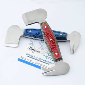 Professionnel de haute qualité tampon Clinch Cutter manche en bois maréchal-ferrant chaussure toilettage haute teneur en carbone Clench Cutter outil vétérinaire - Product Image 2