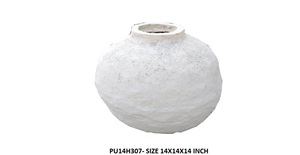 Urna Decorativa Artesanal de Papel Maché, Estilo Indio Auténtico, Texturizada y Ecológica, para Interiores Rústicos - Product Image 4