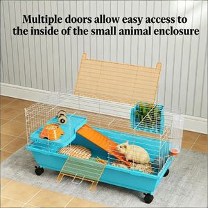 Gabbia XXL con Ruote per Piccoli Animali in Acciaio Inox e Alluminio per Gerbilli, Cincillà, Piccioni, Porcellini d'India, Serpenti e Allevamento - Product Image 5