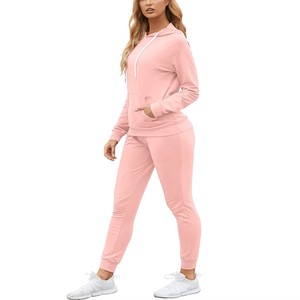 new design unisex winter hooded fleece <b>tracksuit</b> set breathable sportswear running outfit wholesale custom high quality - Product Image 2