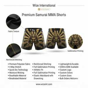 Pantalones Cortos de MMA para Hombre, Pantalones Cortos de Bjj para Gimnasio, Entrenamiento y Uso Casual, Pantalones Cortos Deportivos Elásticos en Cuatro Direcciones - Product Image 6