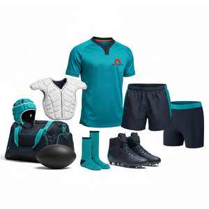 Uniformes de Rugby de Poliéster Transpirables y Cómodos, de Alta Calidad, Manga Corta, Gran Venta a Precio Económico - Product Image 1
