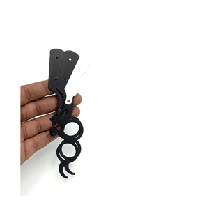 Navaja de Afeitar Profesional con Logotipo Personalizado, de Acero Inoxidable, Doble Bucle, Hoja Única, para Afeitar la Cara y el Cuerpo, Eliminación de Vello - Product Image 5