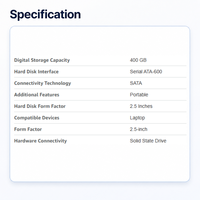 Hard Drive SSD 400GB Bekas VKT80 400GB SATA 2.5inch SFF THNSF8400CCSE 6G SSD 0VKT80 R640 R440 R740 Server Pusat Data