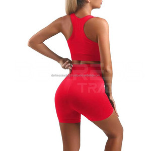 2025 mejor diseño de cintura baja pantalones cortos sólidos Fitness ropa de entrenamiento logotipo personalizado ropa deportiva conjuntos de Yoga de dos piezas para mujeres - Product Image 6