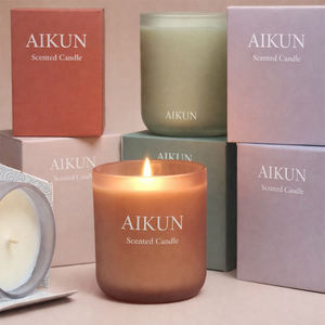 Vela Aromática Premium AIKUN en Frasco de Vidrio Verde, Vela de Aromaterapia para Decoración del Hogar, Spa, Relajación, Regalo - Product Image 4