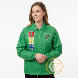 Customized Order Eastern <b>Star</b> Polyester Embroidered Line <b>Jacket</b> High Quality Greek Apparel Women OES Coaching <b>Jackets</b> Waterproof - Product Image 1