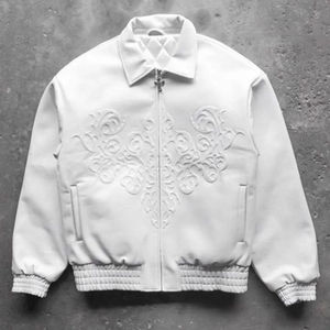 Factory Wholesale High Quality Coated Canvas Winter Motorcycle Jacket for Men OEM Custom Logo Front Logo Leather - Product Image 4