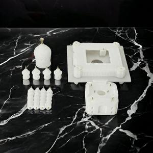 Escultura de Mármol Taj Mahal de la Mejor Calidad, 12x12x12 Pulgadas, Hecha a Mano, Detallada, para Decoración de Hogar, Oficina, Hotel y Decoración de Lujo, en Venta - Product Image 2