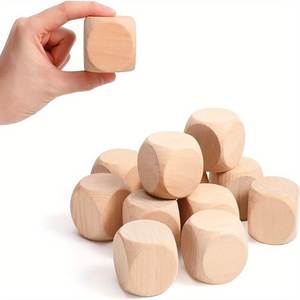 Juego de Dados de Madera Personalizado, Cubos de Puntos Digitales Gigantes, Dados de Madera para Jardín con Bolsa de Lona para Transportar - Product Image 3