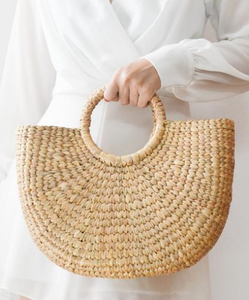 Sac fourre-tout de plage en paille pour femme avec nœud en soie, sac à bandoulière tendance, léger et grande taille - Product Image 1