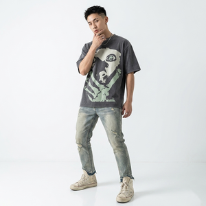 เสื้อยืดพิมพ์ลายกราฟิกแบบแอซิดวอช Glory Custom ผ้าคอตตอนเจอร์ซีย์ 100% คุณภาพพรีเมียม เสื้อยืดสตรีทแวร์สำหรับทุกเพศ - Product Image 3