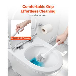 Set di scopino e supporto per pulizia profonda con manico in PP per uso bagno - Product Image 3