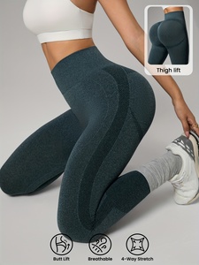 Leggings de yoga souples pour femmes, taille haute, en nylon, pantalons de yoga athlétiques, fabricant de leggings de fitness et d'entraînement ODM - Product Image 3