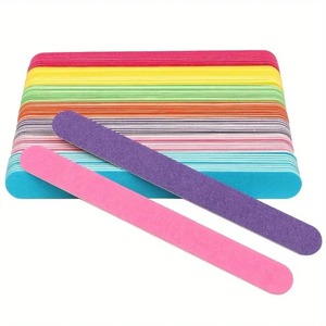 Lime à ongles colorée OME, grain 180, double face, réutilisable, outil de soin, 18 cm, mini, design droit - Product Image 6