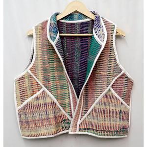 Nuevo Chaleco Corto Bordado con Flores Estilo Suzani Kantha para Mujer, 100% Algodón, Ecológico y de Secado Rápido - Product Image 2