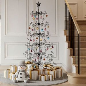 Supporto per Albero di Natale in Ferro Battuto da 1,8 m, Espositore per Ornamenti in Metallo per Interni ed Esterni, per Decorazioni Festive e Domestiche - Product Image 3