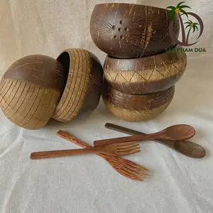 Fancy Coconut Shell Bowl GROSSHANDEL HERSTELLER Coconut Shell Bowls Salats ch üssel umwelt freundlicher natürlicher Großhandel aus Vietnam