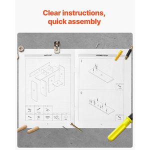 Organisateur de bureau en bois à 2 niveaux 37,2'' x 9,5'' x 28,9'' Étagère de rangement de bureau en bois avec tiroir de présentation - Product Image 5