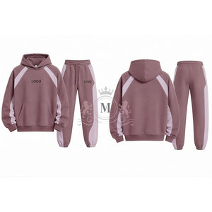 Conjunto Deportivo Cómodo con Sudadera con Capucha y Bloques de Color, 100% Algodón, Tela de 400 GSM para un Ajuste Premium Perfecto - Product Image 3