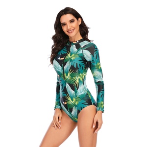 Women's <b>Long</b> <b>Sleeve</b> Rash Guard for Diving <b>Swimming</b> Cotton/Polyester/Spandex Customizable Color Logo Customizable Design Digital - Product Image 2