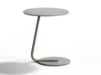 Table d'appoint moderne METAL WAVE pour bureau à domicile avec pieds en métal, design carré/rond, durable et facile à nettoyer, pour le mobilier de salon