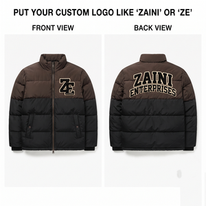 Premium 100% Polyester Puffer Jacket 500g Quilted Color Block Design Hooded <b>Waterproof</b> Windproof Garment Dyed Warm <b>Winter</b> <b>Coat</b> - Product Image 1