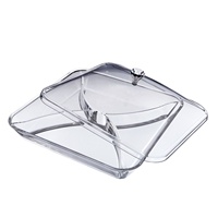 Ensemble de plats à pâtisserie en acrylique avec couvercle
