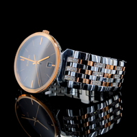Reloj Mecánico de Lujo para Hombre, Moderno, en Oro Rosa, Caja de Acero Inoxidable de 40 mm, Esfera de Cristal, Movimiento Analógico ETA, Bisel con Diamantes