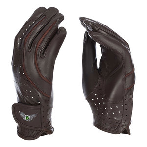 Gants d'équitation en cuir de qualité supérieure, dos extensible, tissu respirant, paume renforcée, doigts entiers, imperméables, antidérapants - Product Image 1