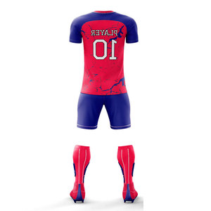 Football Suit 100% Polyester Jersey with Short Set Full Kit Customization Team Name Numbers <b>Soccer</b> Rugby Uniform Kits for Adult - Product Image 6
