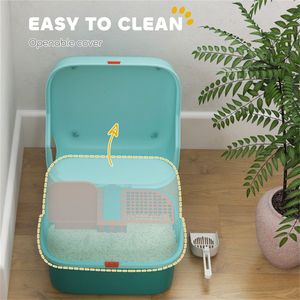Lettiera per Gatti Smart XL con Pulizia Automatica e Ampio Spazio Interno - Sabbia e Plastica Facili da Pulire e Design Carino per Gattini - Product Image 2