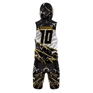 Conjunto de Uniforme de Fútbol 7v7 Personalizado, 100% Poliéster, Impresión por Transferencia de Calor, Antibacterial, Sin Mangas, para Hombre, Talla XL, Alta Calidad, Verano - Product Image 3