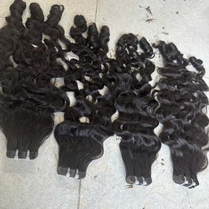 Paquete de ondas profundas de cabello virgen Natural rizado Super doble dibujado crudo 100% extensiones de cabello humano vietnamita donante único - Product Image 1