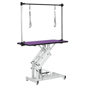 โต๊ะกรูมมิ่งสัตว์เลี้ยงไฮดรอลิกสีม่วงขนาด 42.5 นิ้ว พร้อมแขนรูปตัว 'H' - Product Image 5