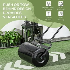 Rullo per Prato Nero da 20 Pollici, da Spingere/Tirare, Riempibile con 10 Galloni di Acqua o Sabbia per Livellare il Prato in Giardino, per Donne - Product Image 6