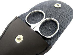 Tijeras Curvas Pequeñas para Cabello de 3.7 pulgadas - Tijeras de Acero para Vello Púbico, Facial y Barba, Tijeras para Recortar Nariz y Bigote, Tijeras para Uñas de Bebé - Product Image 5