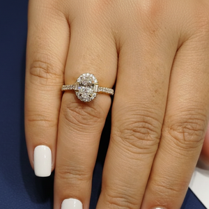 2.00 Ct IGI Certified Lab Created Diamond Ring Oval Engagement VVS2 F Yellow Gold Custom Wholesale Diamond Ring Lab - Product Image 6