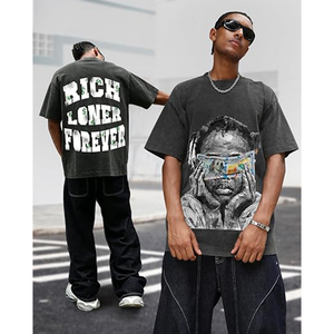 Men Acid Washed <b>Y2K</b> Gothic Vintage Regular Fit Streetwear Eco-Friendly Quick Dry Cotton Short Sleeve T-<b>Shirt</b> Tops - Product Image 2