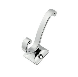 Refined aluminum wall <b>hooks</b> crafted to improve home organization while providing reliable hanging functionality every day - Product Image 1